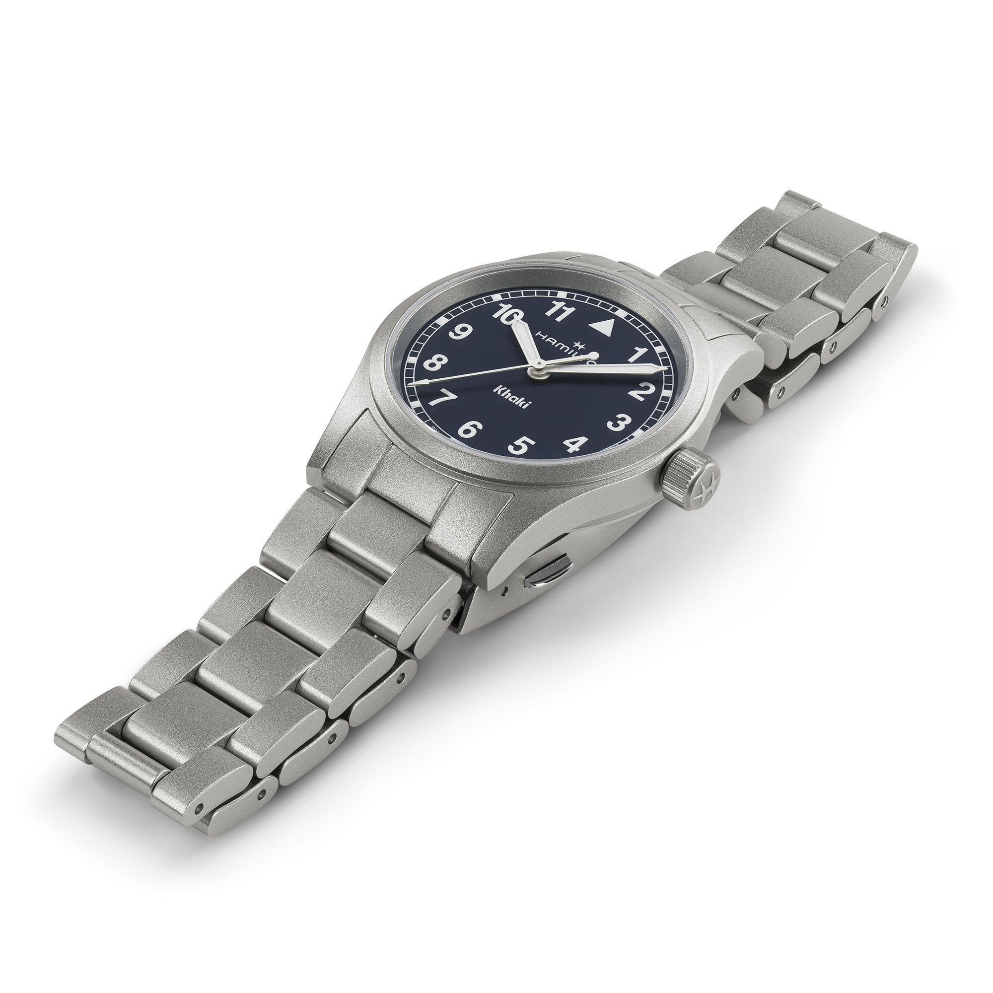 カーキ フィールド クォーツ 33mm  ブルー  H69301140