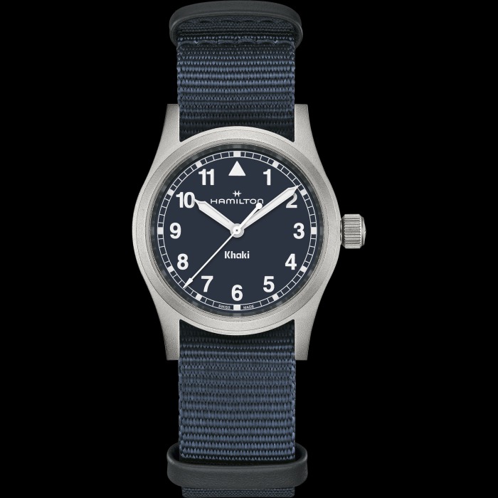 カーキ フィールド  クォーツ  33mm ブルー H69301940
