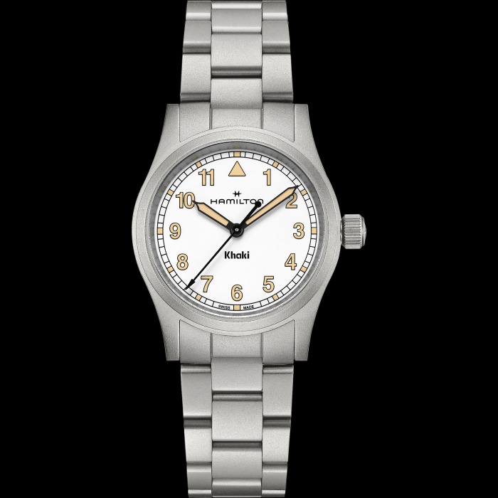 カーキ フィールド クォーツ 33mm  ホワイト  H69301110