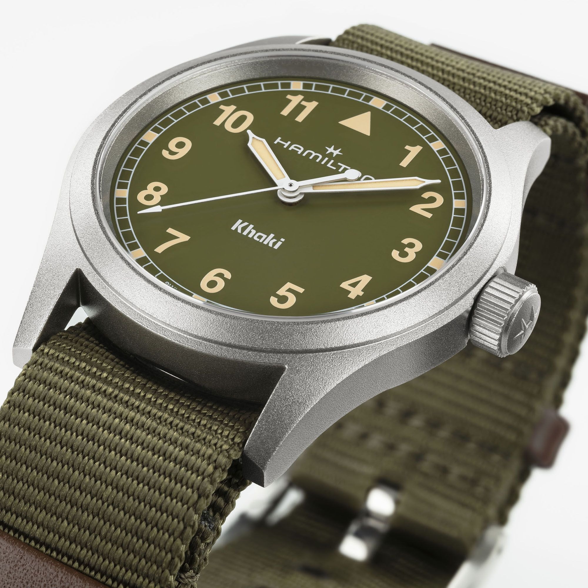 カーキ フィールド  クォーツ  38mm グリーン H69401930