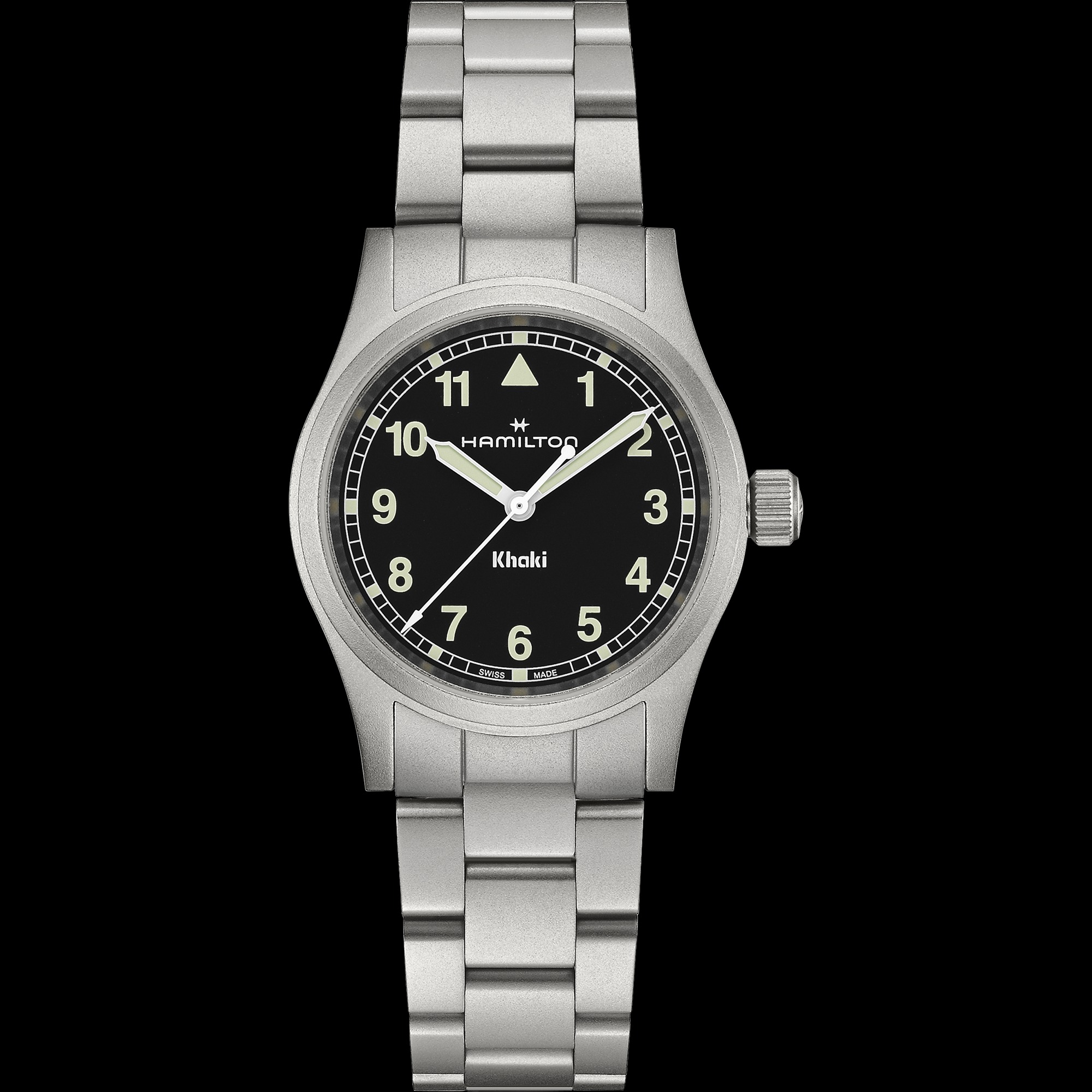 カーキ フィールド クォーツ  33mm  ブラック  H69301130