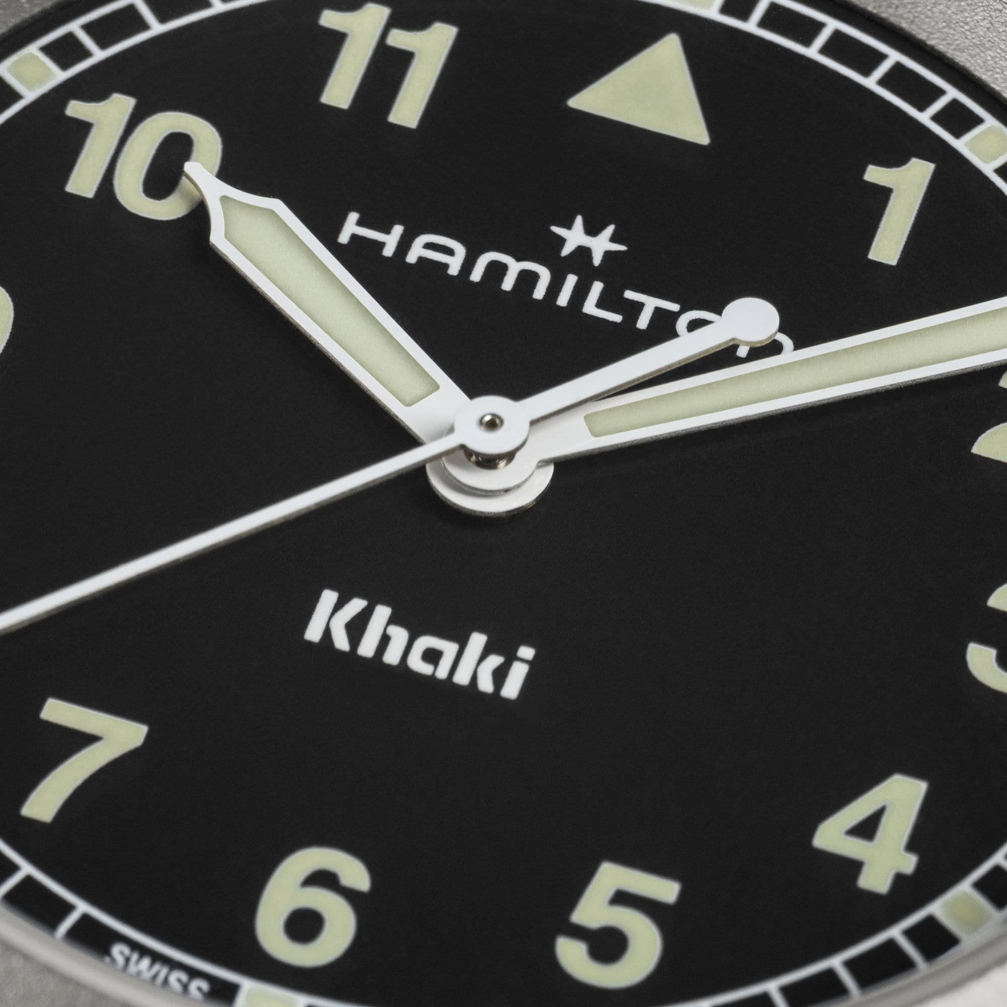 カーキ フィールド クォーツ  33mm  ブラック H69301130