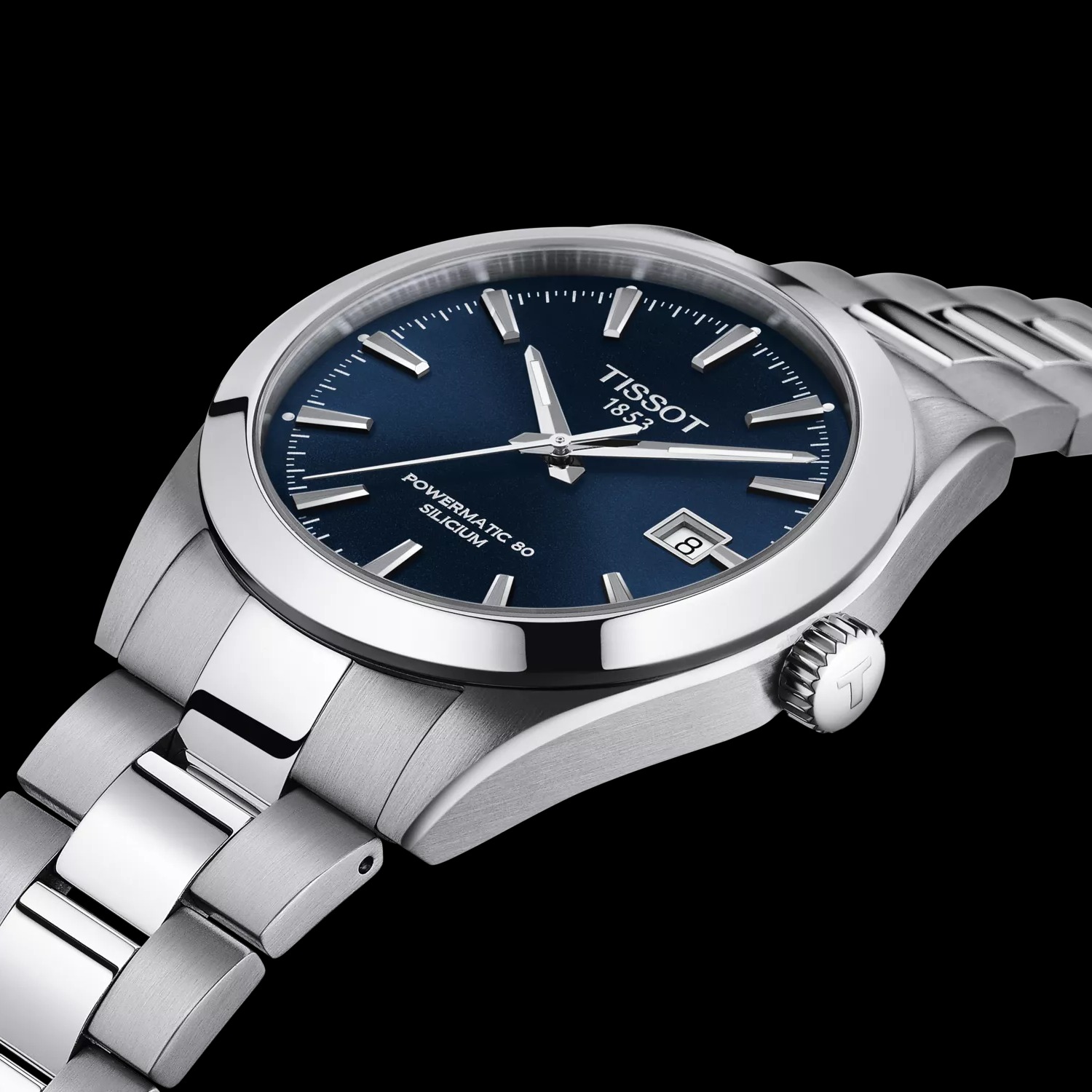 ジェントルマン オートマティック パワーマティック80 シリシウム  ブルー  40mm T127.407.11.041.00