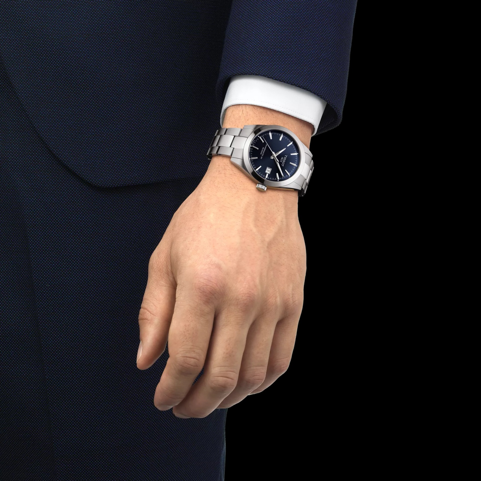 ジェントルマン オートマティック パワーマティック80 シリシウム  ブルー  40mm T127.407.11.041.00