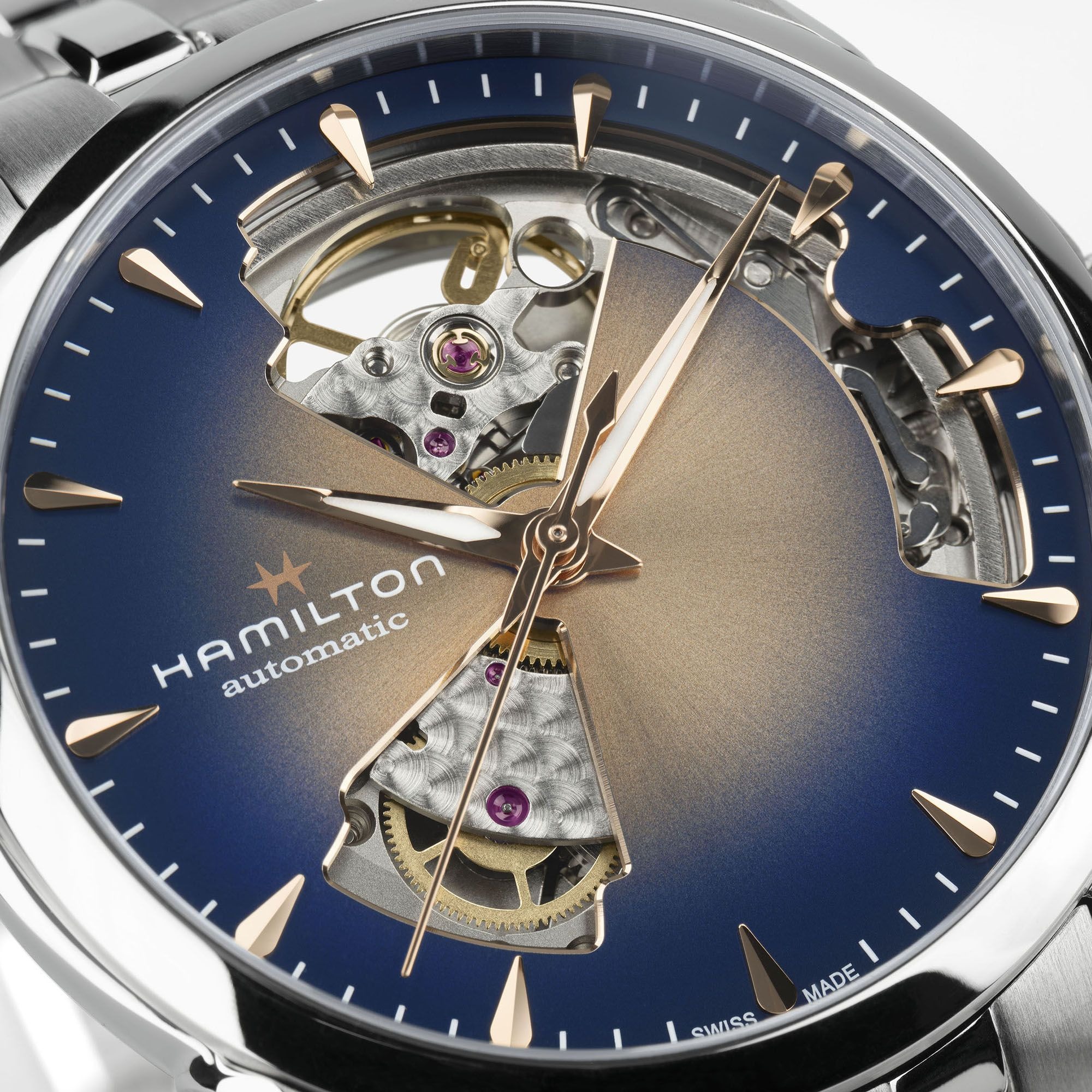  ジャズマスター  オープンハート レディ オート 36mm  シャンパンカラー H32215101