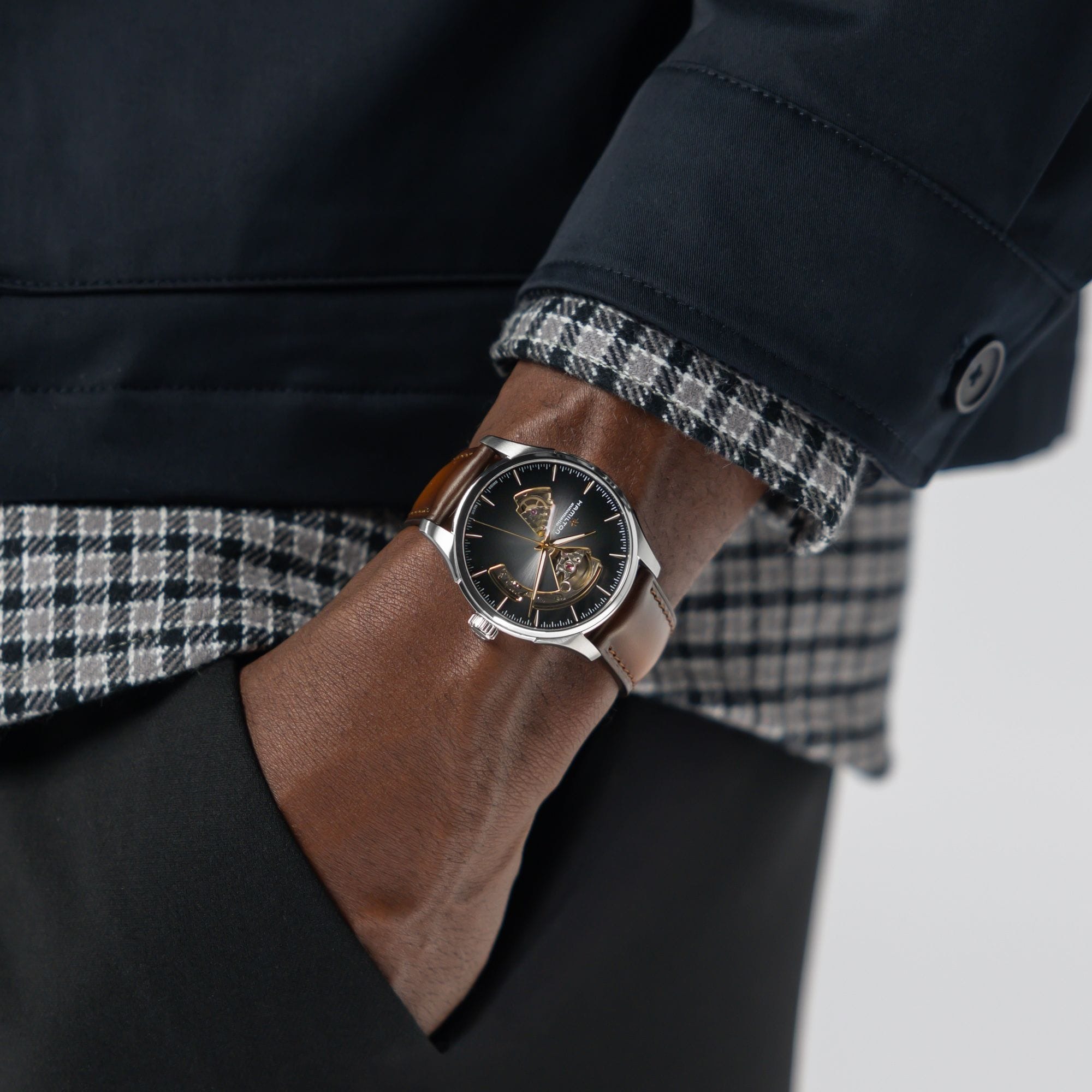 ジャズマスター  オープンハート  シルバー  40mm  H32675581