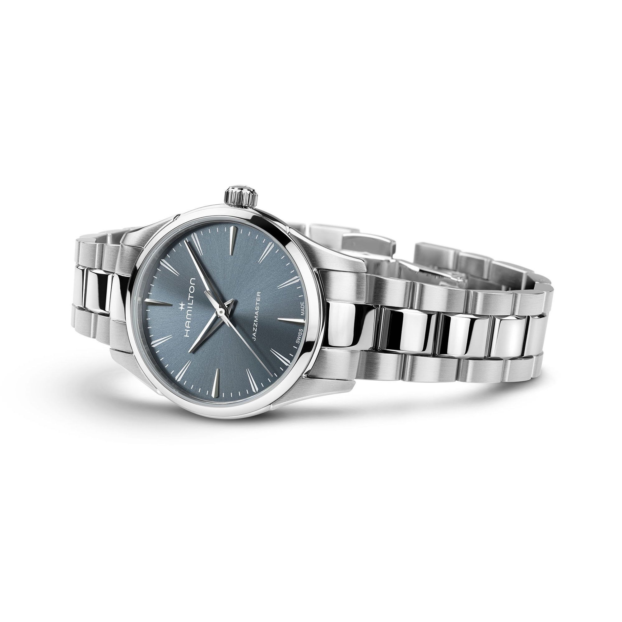 ジャズマスター クォーツ 32mm ブルー H32301141