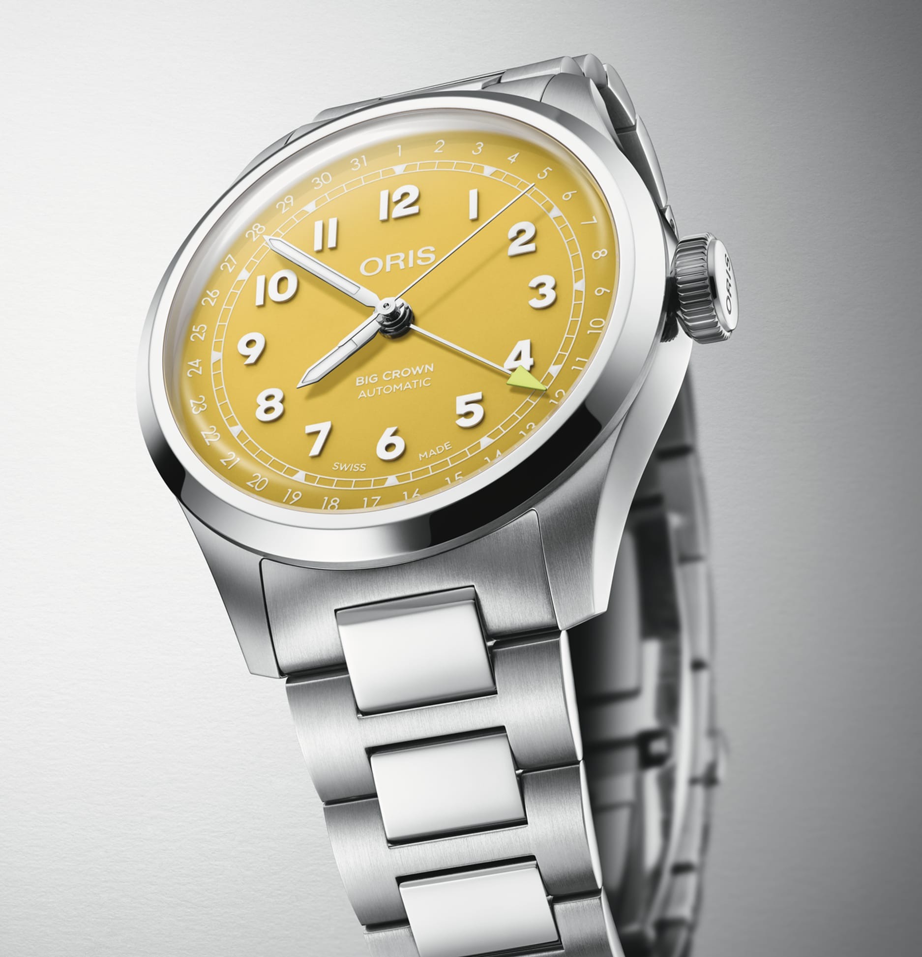ビッグクラウン ポインターデイト  40mm  イエロー  01 754 7798 4069-07 8 20 06