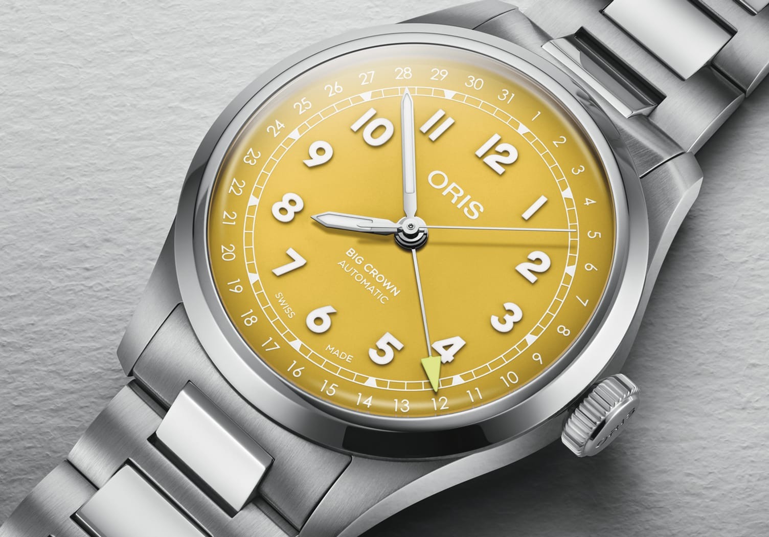 ビッグクラウン ポインターデイト  40mm  イエロー  01 754 7798 4069-07 8 20 06