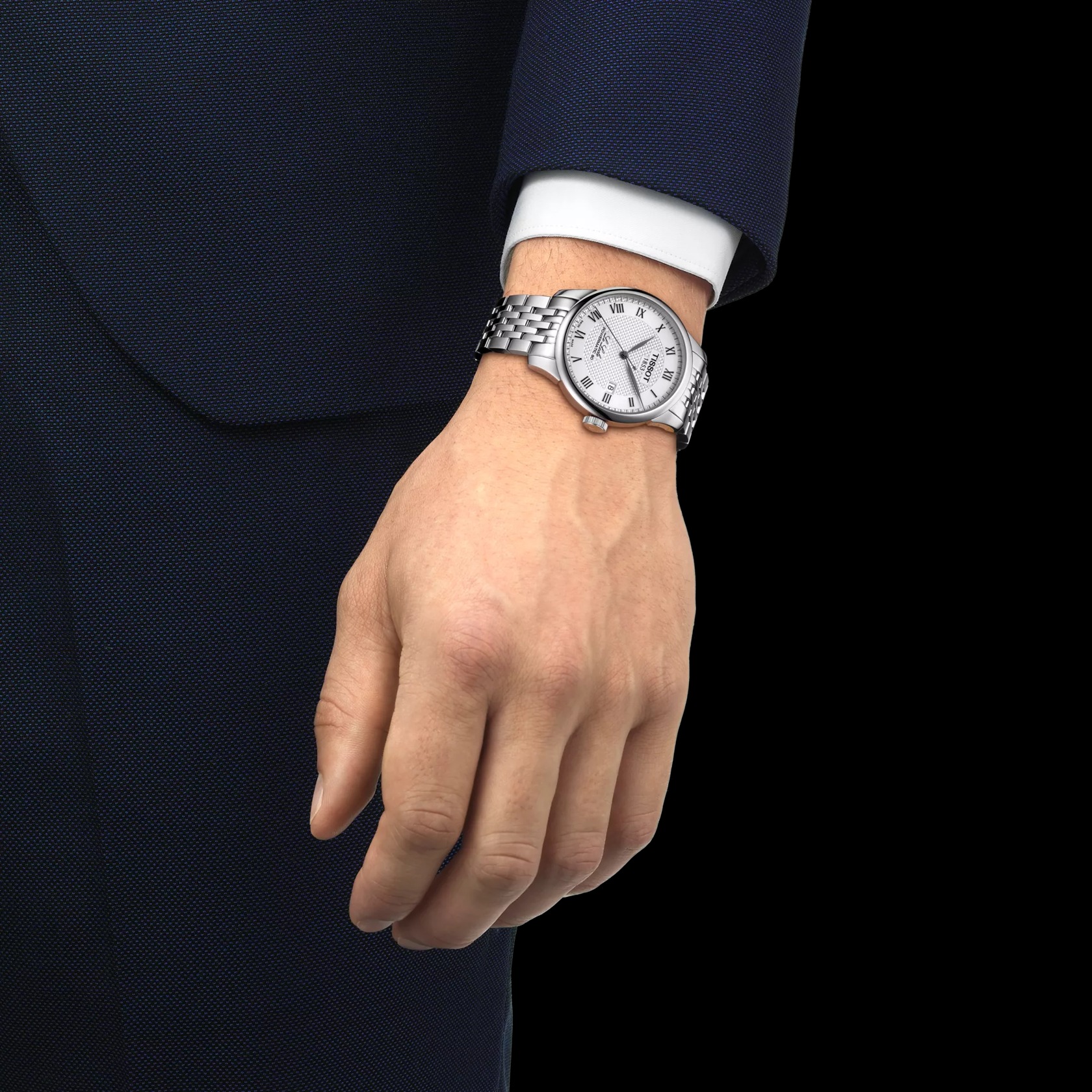 ル・ロックル パワーマティック 80  39.3mm  シルバー T006.407.11.033.00