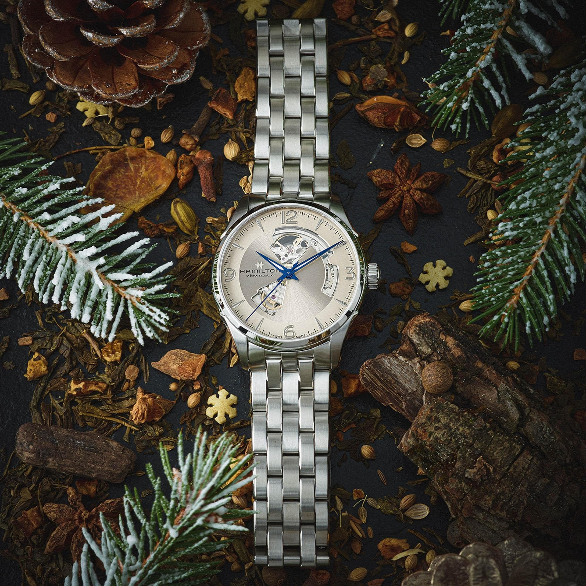 ハミルトン(HAMILTON) ジャズマスター オープンハート ベージュ 42mm