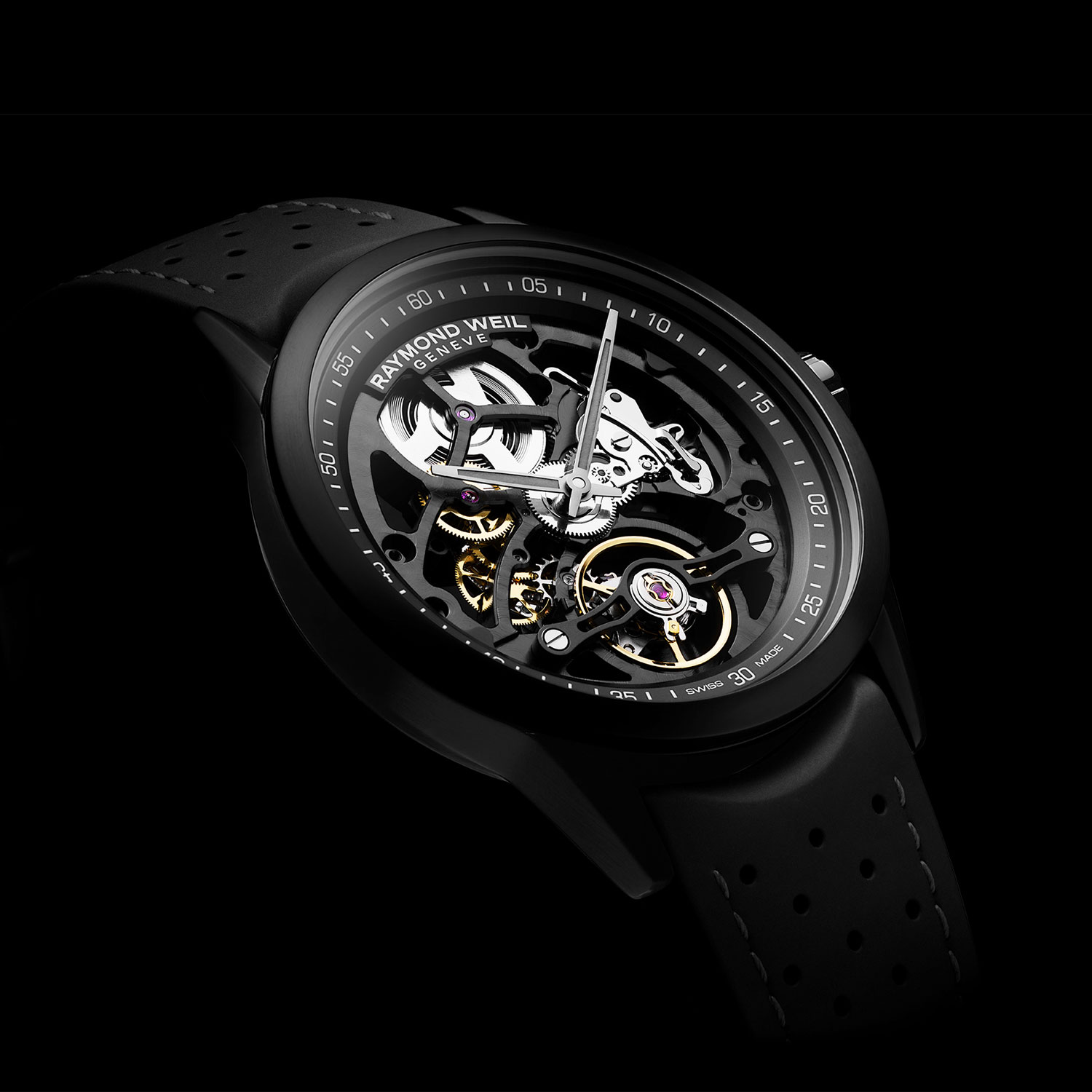 ✨RAYMONDWEIL✨レイモンドウェイル✨デイト✨ブラック文字盤✨腕時計✨ レイモンド・ウェイル(RAYMOND WEIL) フリーランサー 2785-BKR-20000