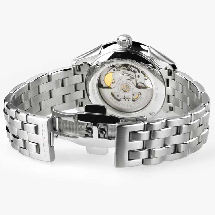 ハミルトン ジャズマスター オープンハート 40mm スモーキーシルバー H32675181