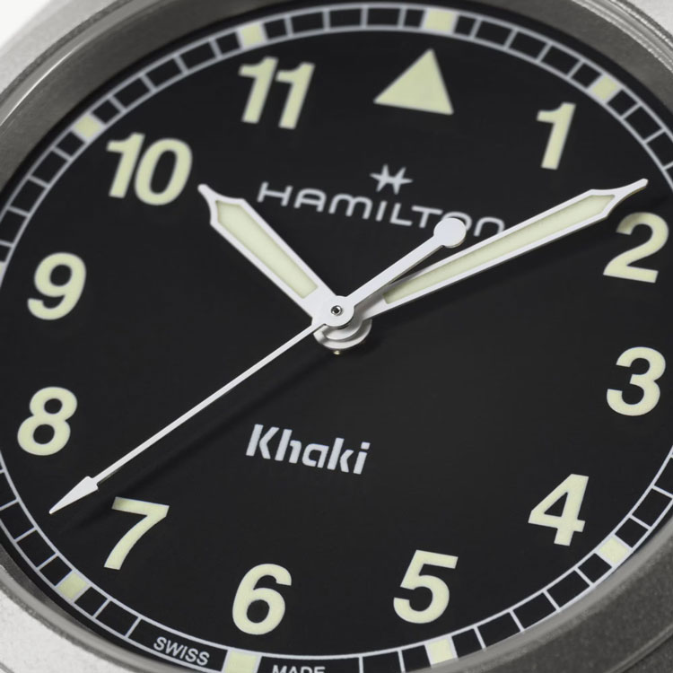 ハミルトン カーキ フィールド クォーツ 38mm ブラック ハミルトンGS復刻 H69401130