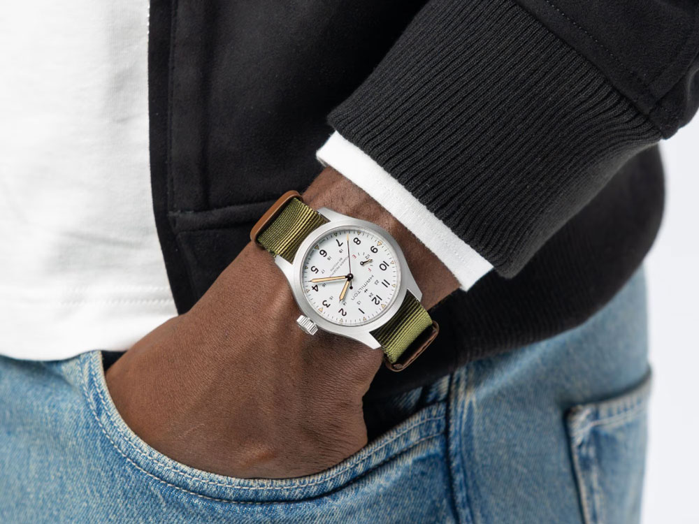 ハミルトン カーキ フィールド メカ パワーリザーブ 手巻 40mm NATOストラップ H69509910