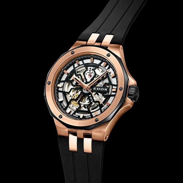 EDOX デルフィン メカノ 43mm ピンクゴールド