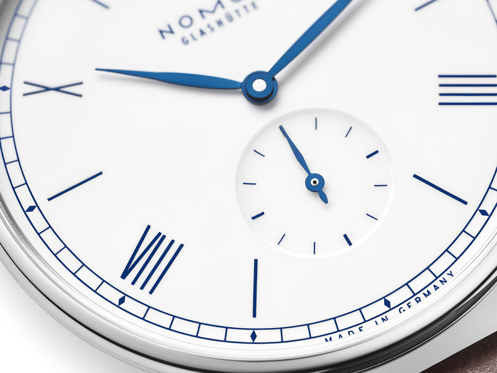 ノモス ラドウィッグ 35mm エナメルホワイト 青柳 日本限定モデル NM205.S5