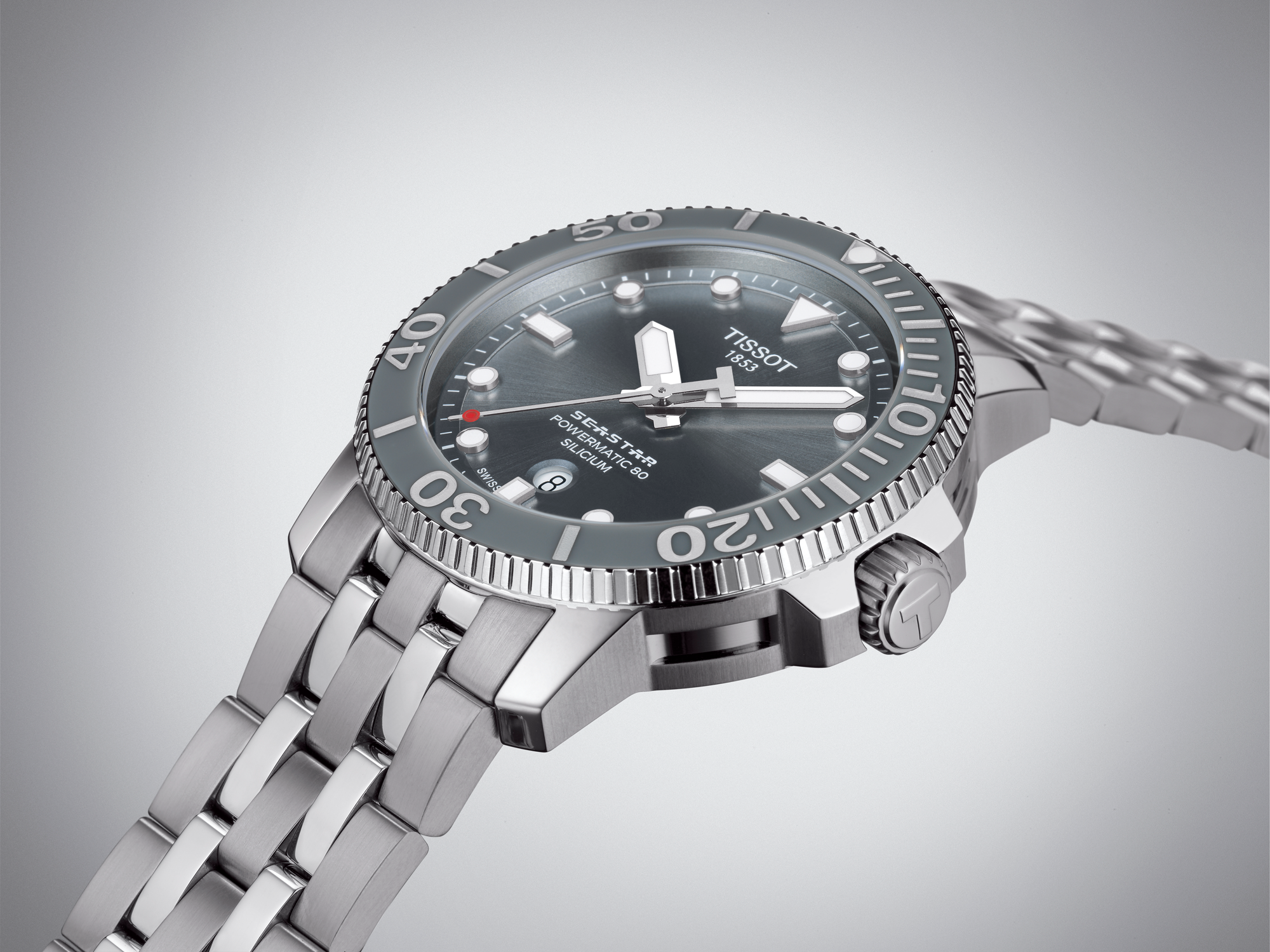 安価 ワタナベ 美品 ティソ 21mm 金属ベルト 見る シースター1000 tissot 時計