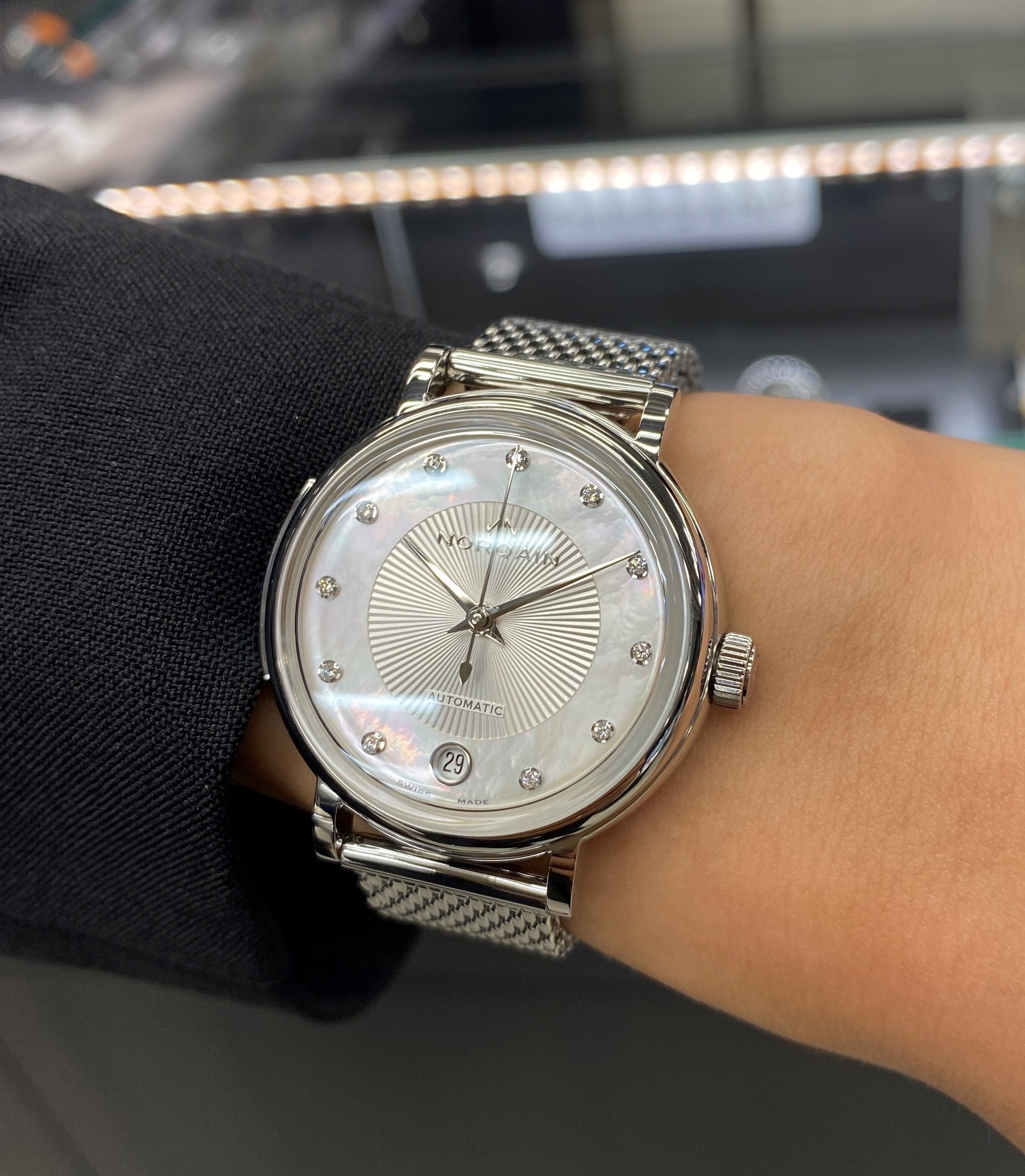 ノルケイン　時計　腕時計　レディース　ダイア　可愛い　機械式時計　スイス　プレゼント　記念日　思い出　wing