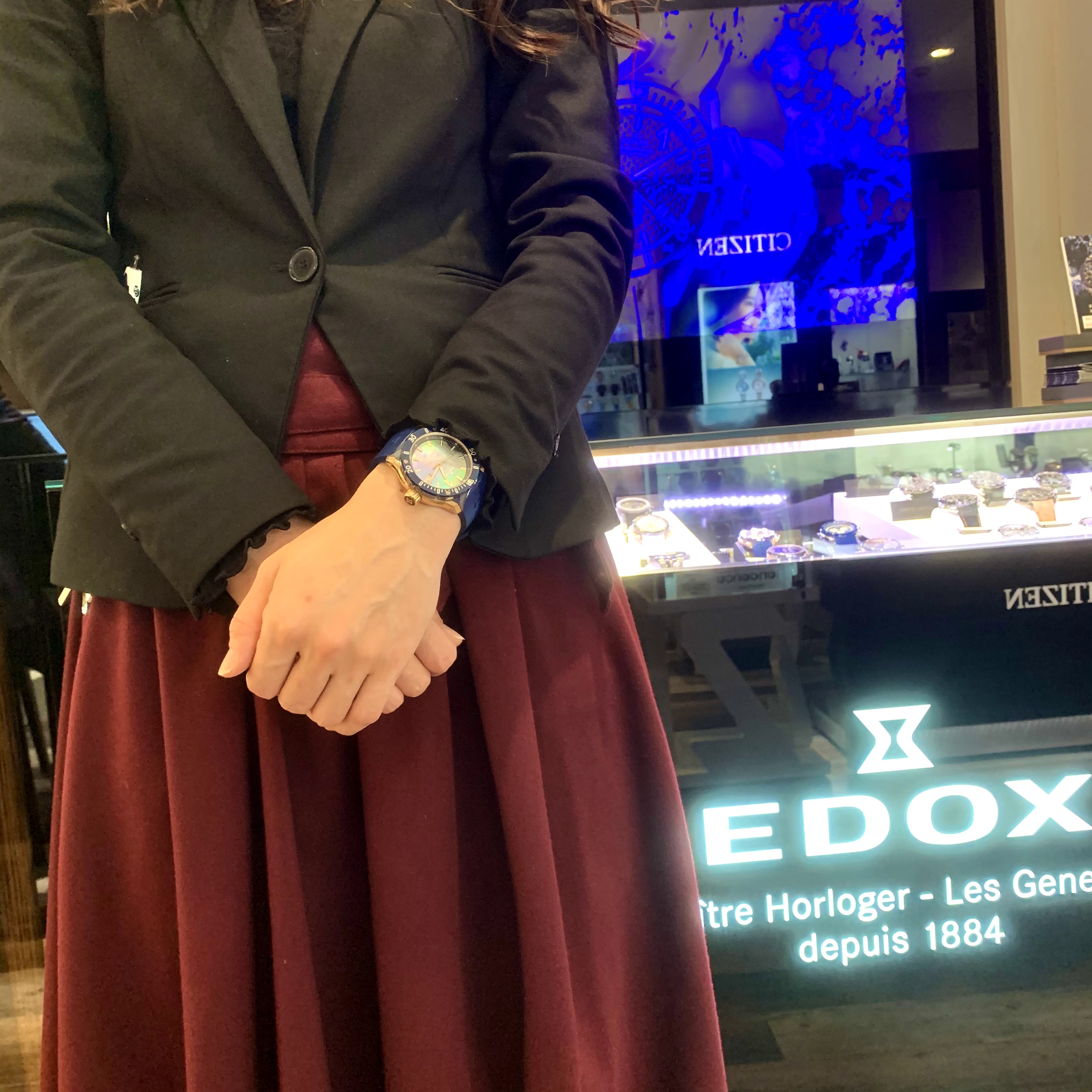 EDOX　エドックス 　WING　時計　腕時計　高級時計　メンズ腕時計　機械式腕時計　機械式時計　北陸　石川　石川県　正規店　正規取扱店　新作　ダイバーズウォッチ　限定品　MOP　80099-37RBU3-NANIR