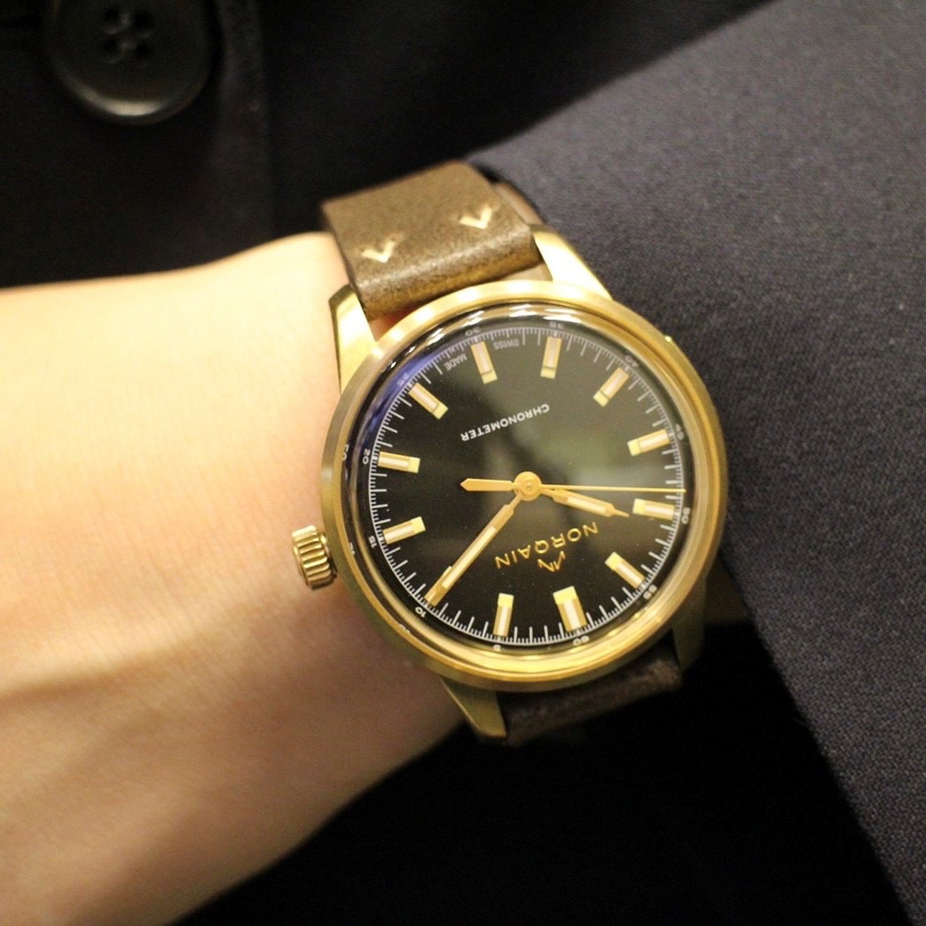 ノルケイン　時計　腕時計　かっこいい　ブロンズ　機械式時計　スイス