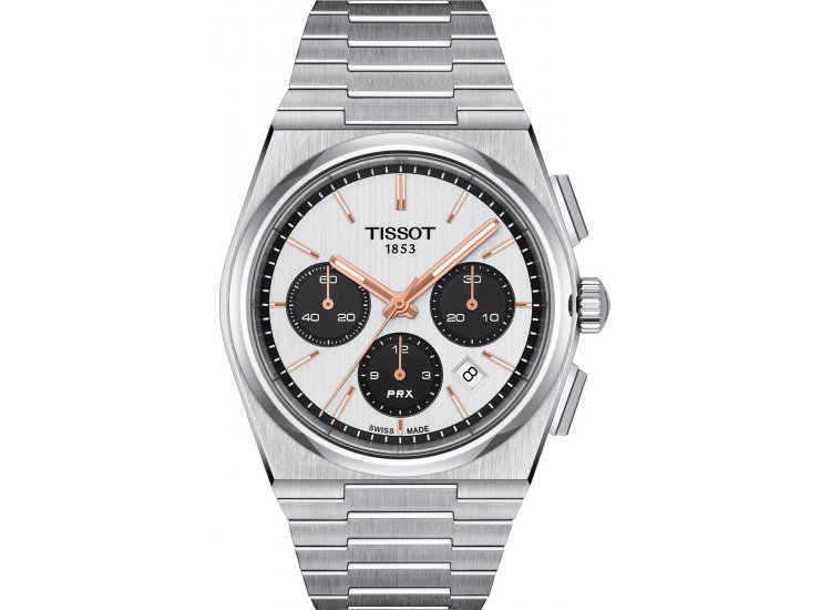 TISSOT　ティソ　PRX　腕時計　おすすめ　安い　安価　お洒落　おしゃれ　かっこいい　高級感　クロノグラフ　白文字盤　サファイアガラス
