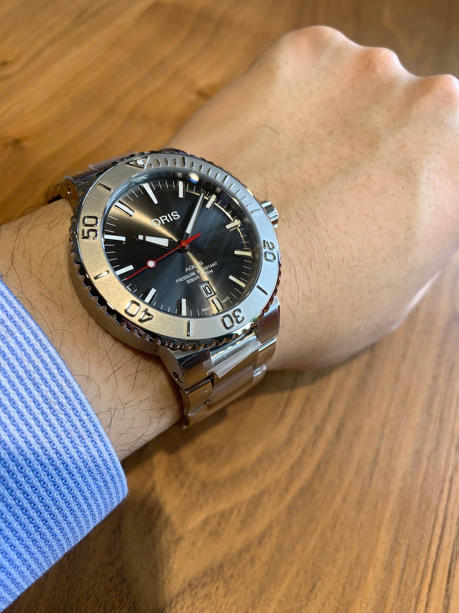 Oris Aquis デイト ORIS　　ダイバーズウォッチ　高級時計　オリス　メンズ腕時計　 01 733 7730 4153-07 8 24 05PEB　石川　金沢　北陸　機械式時計　腕時計