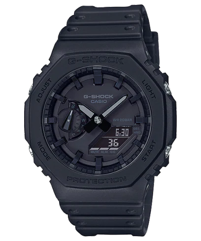 CASIO カシオ　G-SHOCK　ジーショック　腕時計　メンズ腕時計　おすすめ　人気腕時計　GA-2100-1A1JF・Ref ：GA-2100-1A1JF ・ケース・ベゼル材質： カーボン／樹脂 ・防水：20気圧防水 ・ケースサイズ（H×W×D）：48.5×45.4×11.8mm ・ムーブメント：クオーツ（電池式） ・文字盤の色：ブラック ・ストラップ：樹脂バンド