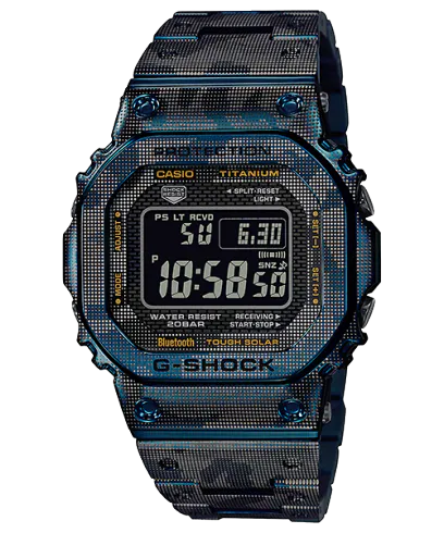 CASIO カシオ　ジーショック　G-SHOCK　チタン　ブルー　ブレス　軽い　頑丈　Bluetooth　GMW-B5000TCF-2JR　腕時計　日本製　メンズ腕時計　 最強　カッコいい