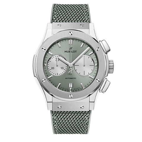 521.NX.891G.NR CLASSIC FUSION CHRONOGRAPH TITANIUM SAGE GREEN クラシック・フュージョン クロノグラフ チタニウム セージグリーン ウブロ　HUBLOT  紳士　紳士時計　メンズ　メンズウォッチ　高級腕時計　 MEN’S 時計　メンズモデル　横浜髙島屋　高島屋横浜　横浜高島屋　高島屋横浜　yokohamatakashimaya takashimayayokohama yokohama ヨコタカ　横浜駅　横浜　横浜西口　ヨコハマタカシマヤ　タカシマヤ　時計売場　時計　正規品　正規販売店　神奈川県