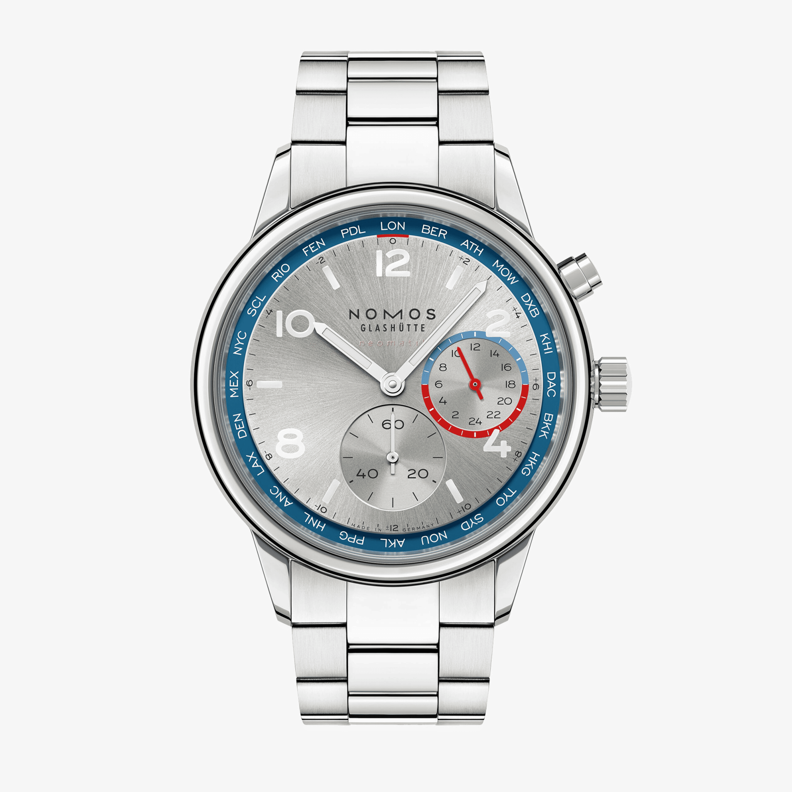 クラブ・スポーツ ネオマティック ワールドタイマー シルバー NOMOS ノモス　ドイツ時計　高級時計　新作　NM791