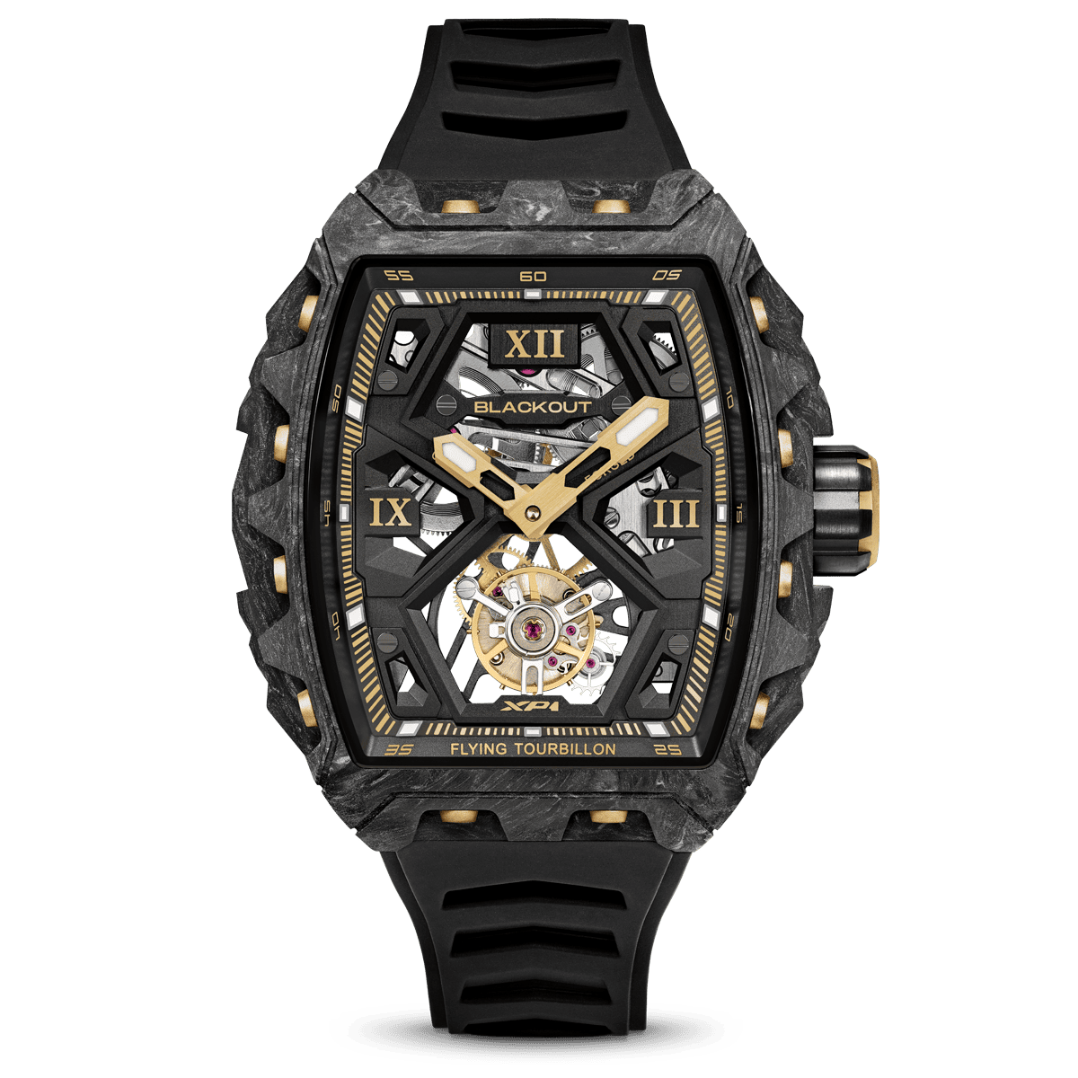 XP1 Tourbillon LT Gold / BOXP1TBLTCGD「ジュネーブの技術が光るBLACKOUT WATCHES XP1｜手の届くラグジュアリーとして若年層に大人気、日本上陸」