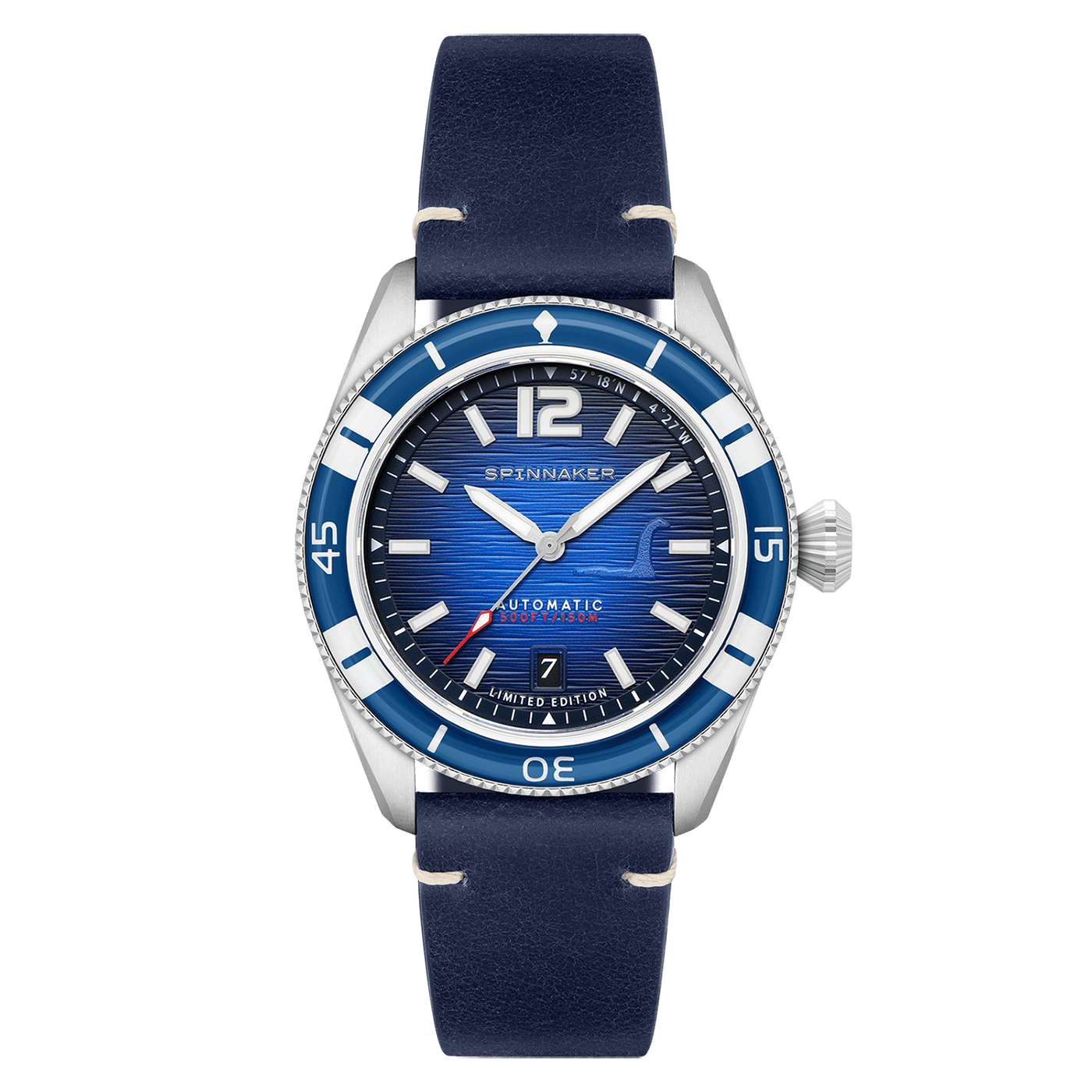  スコットランドの伝説的生物ネッシーが登場するスピニカー SP-5137-01。Scottish Watchesの時計愛好家向けサイトとのコラボで生まれたダイヤルデザイン。