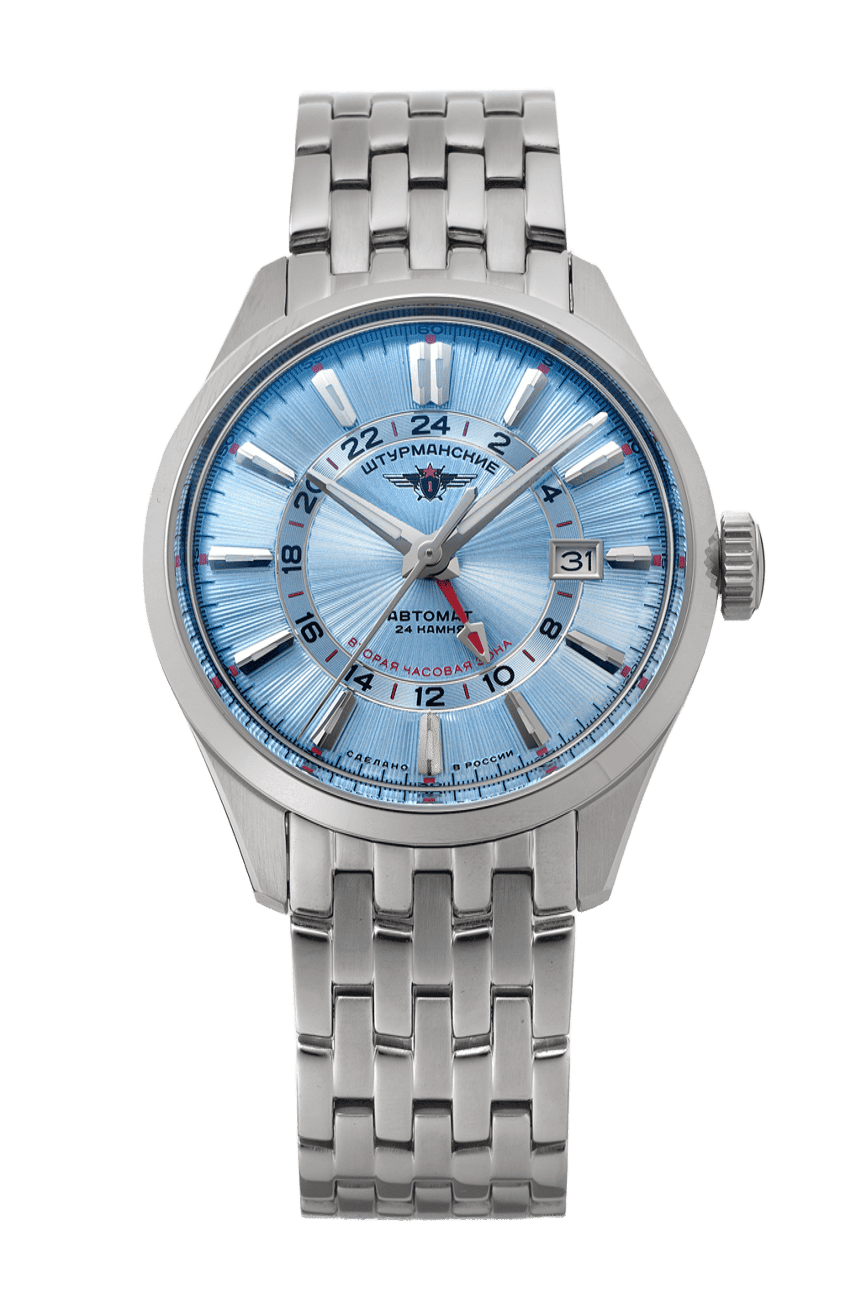OPEN SPACE GMT NH34-1891056B―人類初の船外活動に敬意を表したGMT腕時計。宇宙飛行士レオーノフの偉業を刻む裏蓋とNH34ムーブメントによる2タイムゾーン表示で、宇宙を旅する冒険心を腕元に。