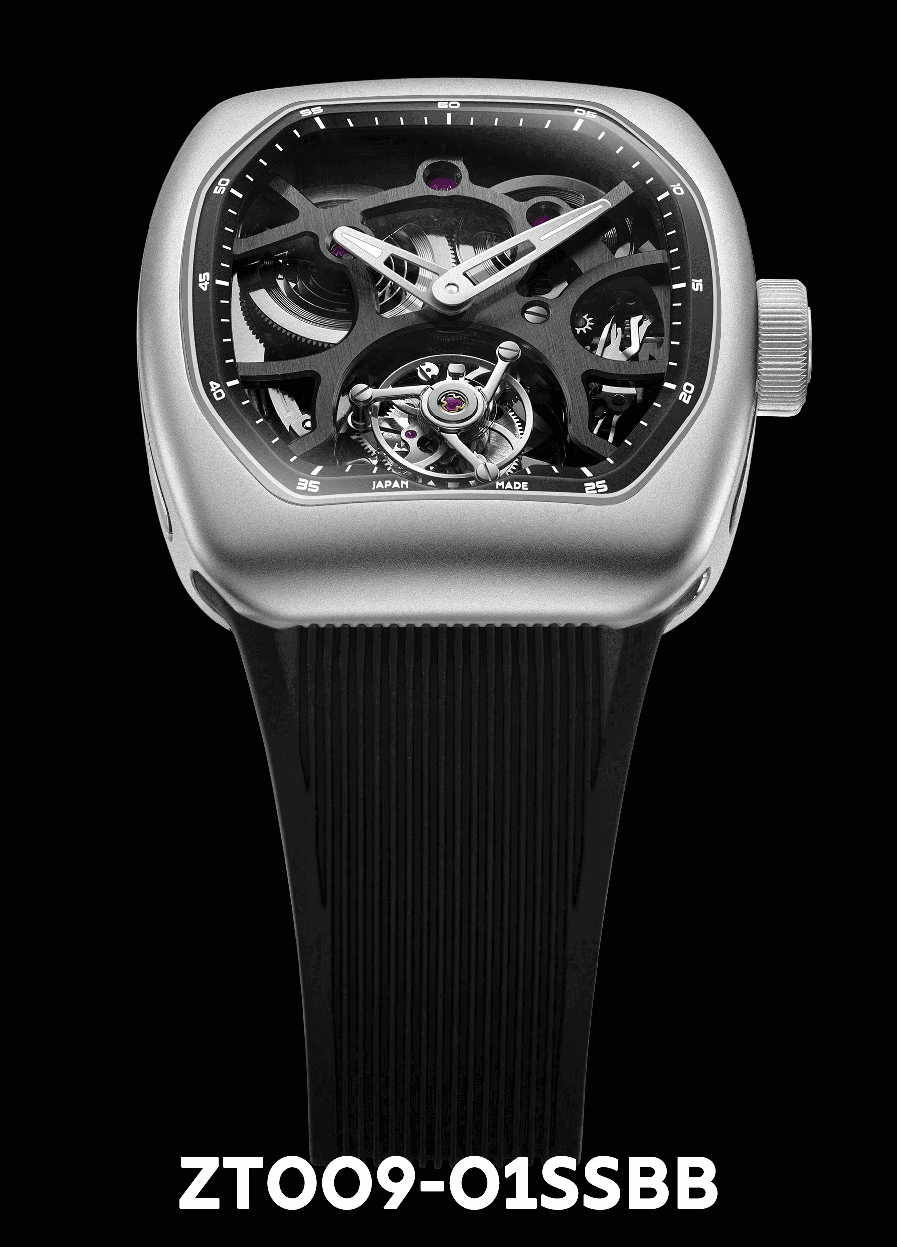 ZEROO T9-01 UFO FULL SKELETON AUTOMATIC TOURBILLON　品番 ZT009-01SSBB　ZEROO ０　ゼロタイム　ゼロ　UFO トゥールビヨン　