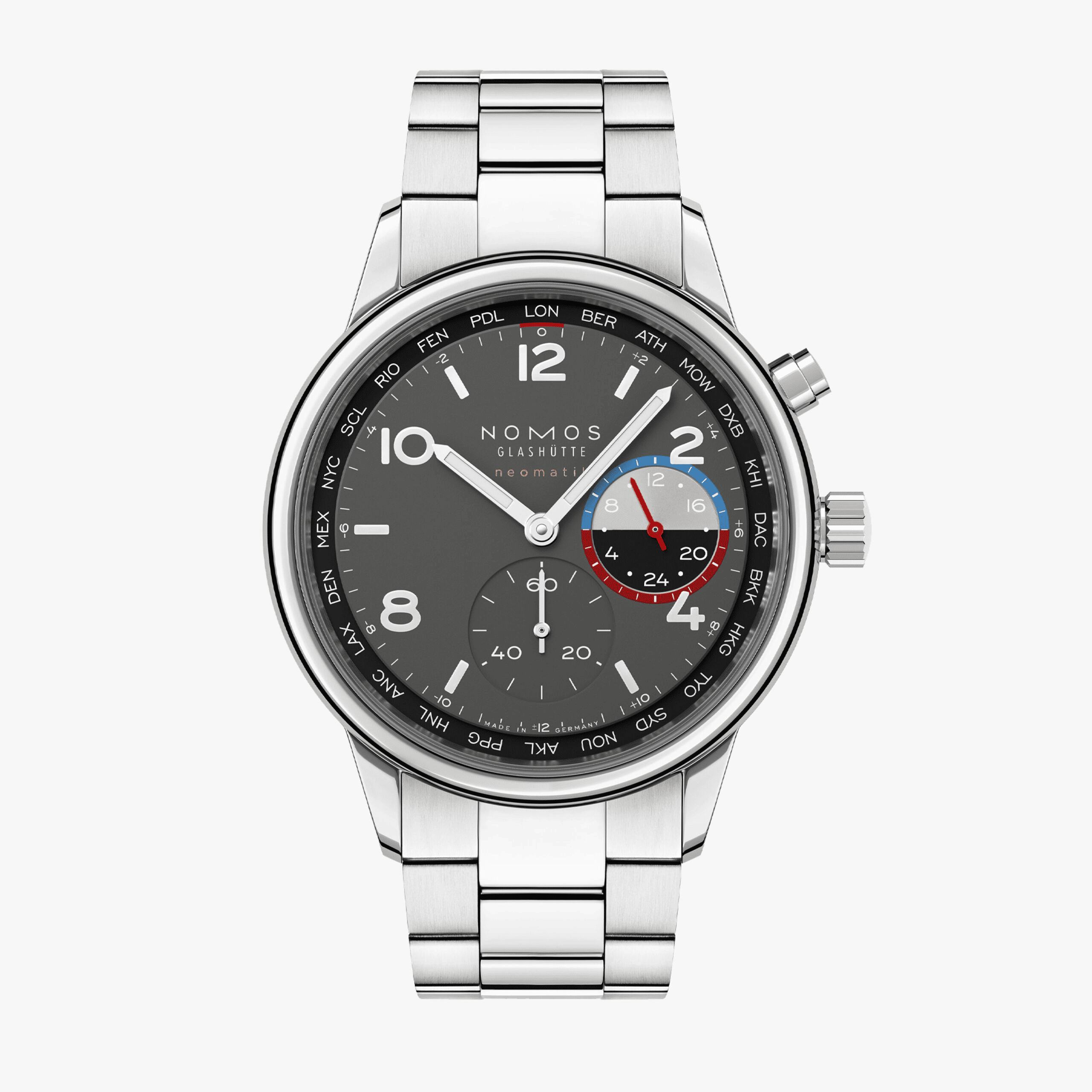 「NM790.S3｜ノモス クラブ・スポーツ ネオマティック ワールドタイマー キャニオンは、赤土のようなアースカラーが特徴の大地を感じる限定ワールドタイマー」