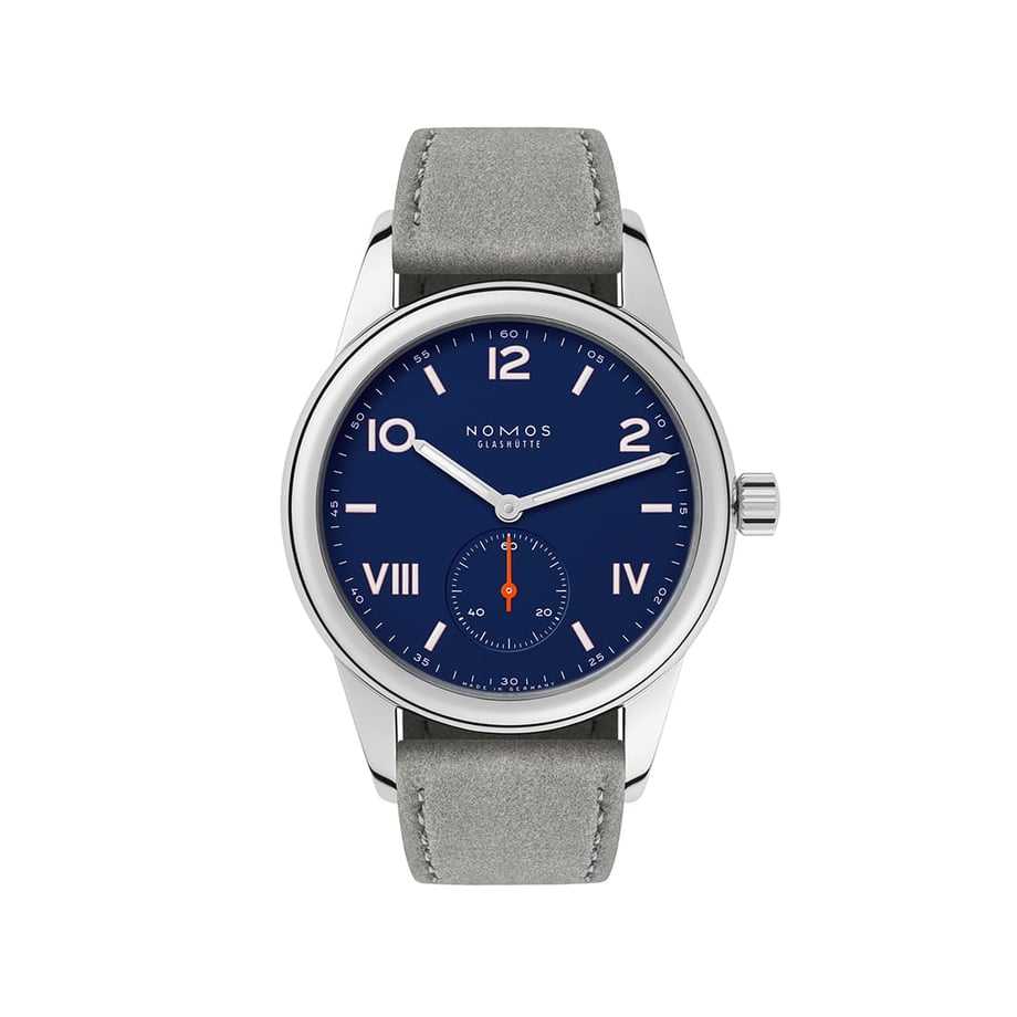 NOMOS Glashütte クラブキャンパス Night Sky NM719.GB ─ 夜空のように静かで深いブルーが魅力の36mm手巻き時計。毎日をそっと支える心強いパートナーに。