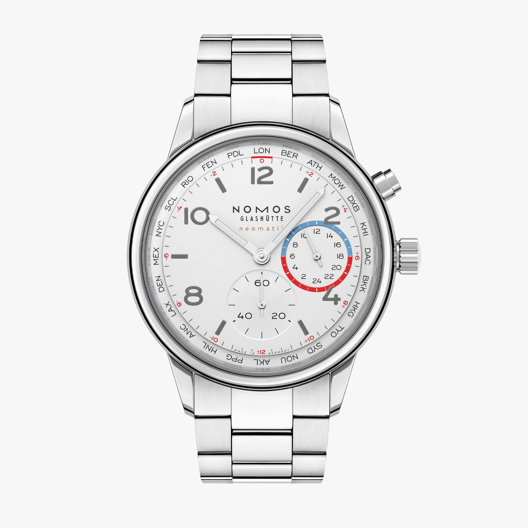 NOMOS クラブ ・スポーツ ネオマティック ワールドタイマー 正面画像 NOMOSGLASHÜTTE＋FORTUNE TIME 表参道ヒルズ店