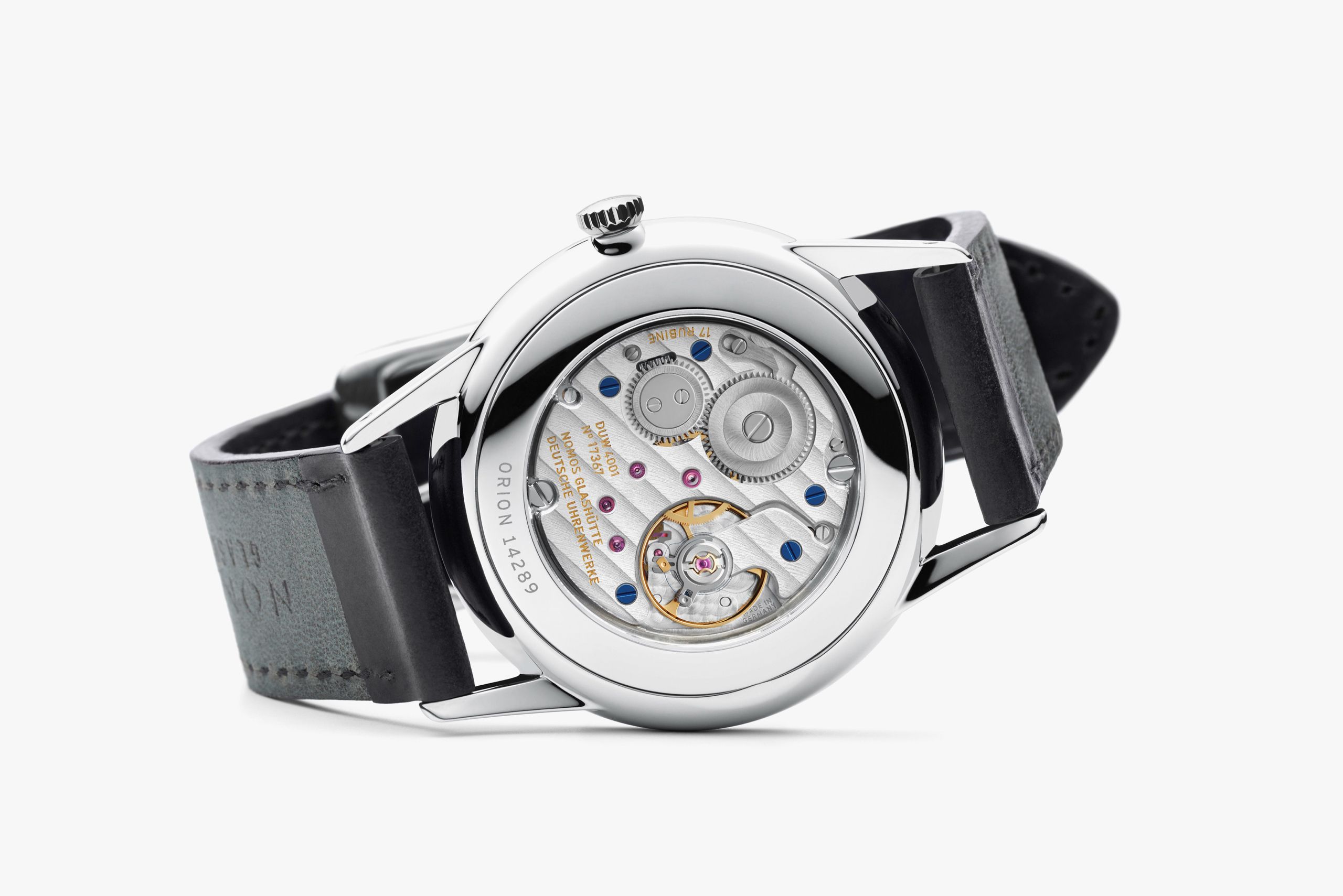 NOMOS オリオン 28 ブルーハンド 裏側画像 NOMOSGLASHÜTTE＋FORTUNE TIME 表参道ヒルズ店