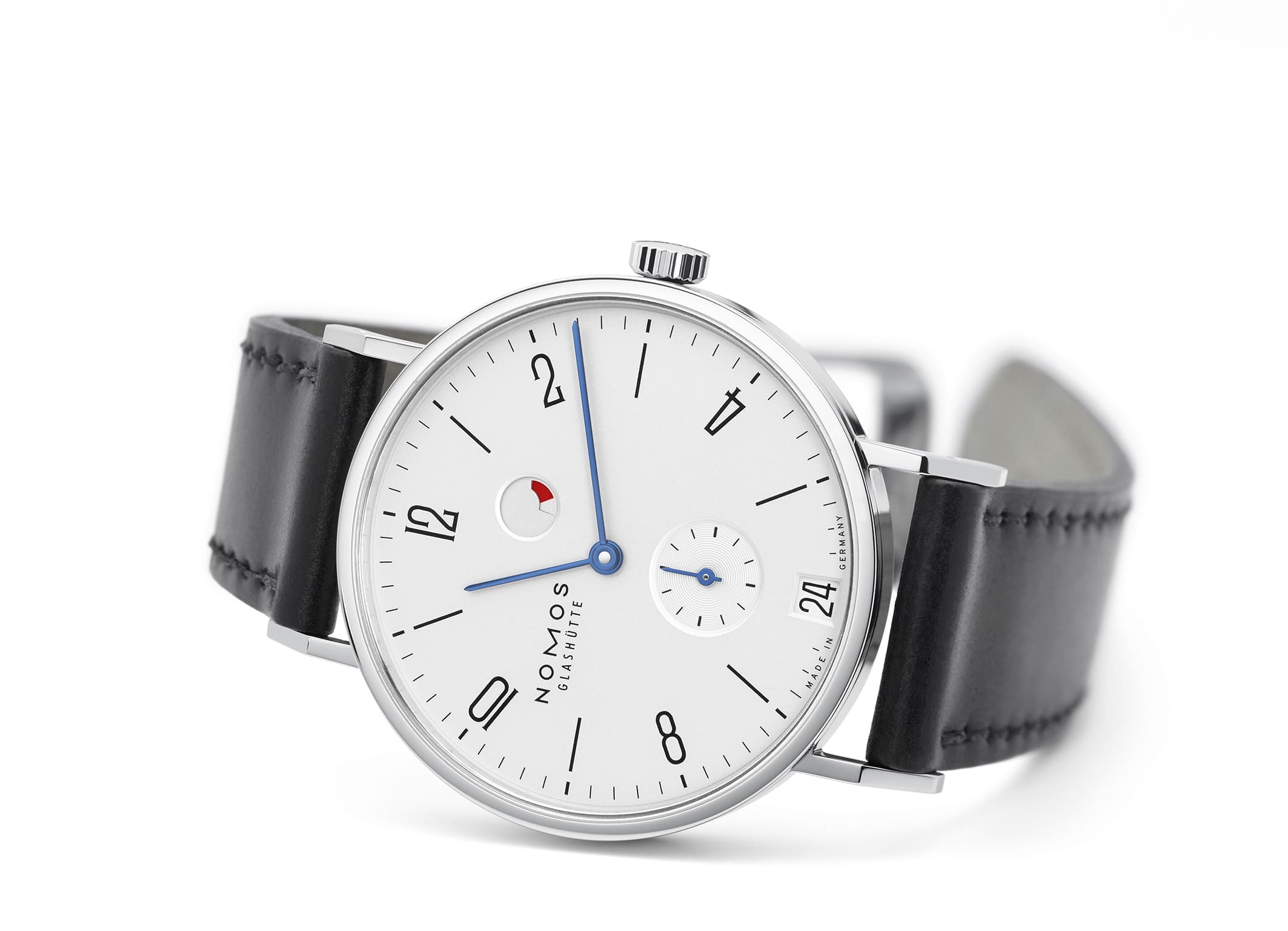NOMOS タンジェント パワーリザーブ デイト 斜め画像 NOMOSGLASHÜTTE＋FORTUNE TIME 表参道ヒルズ店