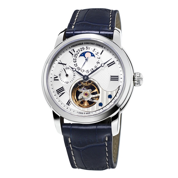 内部点検済 FREDERIQUE CONSTANT フレデリックコンスタント マニュファクチュール ハートビート FC935X4H6 FC-935MC4H6 ムーンフェイズ シルバー SS ステンレス 純正ベルト 純正尾錠 メンズ 自動巻き【6ヶ月保証】【腕時計】