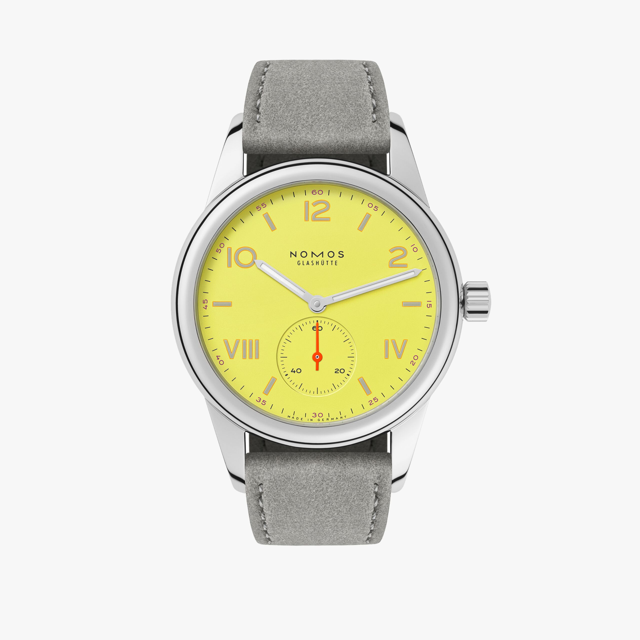 Club Campus starlight 718.GB NM718.GB 夜空にひときわ美しく輝く星が、腕時計として生まれ変わりました。はっきりと見やすく、夢を追い求める人にぴったりな機械式腕時計です。アラビア数字とローマン数字を組み合わせ、オレンジの秒針を備えたデザインは、クラブ キャンパスの特徴です。日常使いに最適で、高品質かつ信頼性の上部な腕時計で、陽気なアクセントが加えられています。