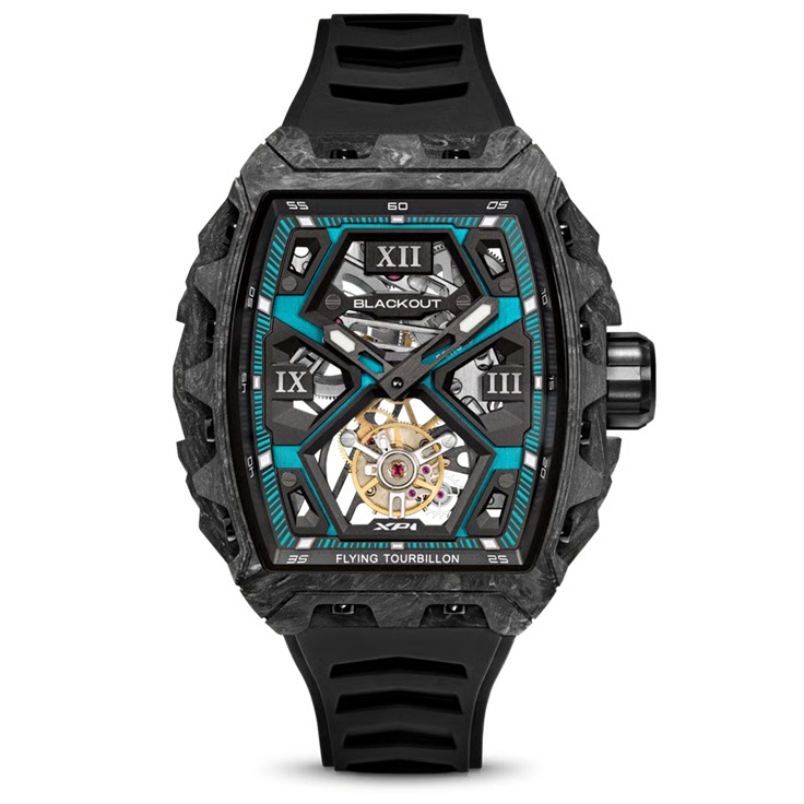 XP1 Tourbillon LT Frozen Blue / BOXP1TBLTCFB　⾼品質のアジア製トゥールビヨンを輸⼊し、それをスイス・ジュネーブの自社工房で熟練の職人達の手により再構築。部品はスイスの自社工場で徹底的に検査され、必要に応じて加工された後、現地で組み立て。このプロセスにより、手の届く価格でありながら、スイス製の高級トゥールビヨンにも匹敵するクオリティが実現させました。