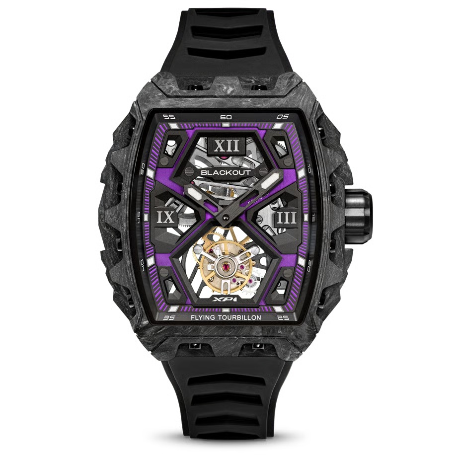 現行品familiar♡トップス　バミューダ　ブラックウォッチセット ブラックアウト ウォッチ(BLACKOUT WATCHES) XP1 Tourbillon LT Ultra