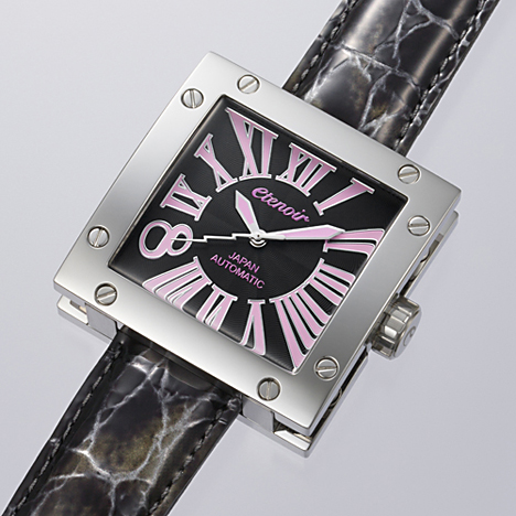 etenoir
 GRAND SQUARE  AUTOMATIC PINK/BLACK | エテノワール グランドスクエア　オートマチック　ピンク/ブラック