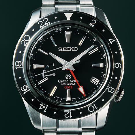 セイコー グランドセイコー スプリングドライブ GMT 44mm Grand Seiko Spring Drive GMT SBGE001(9R66-0AA0) 箱 保証書 SS メンズ時計 ブラック 仕上げ済 美品