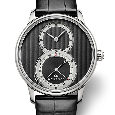 JAQUET DROZ
 Grande Seconde Quantieme Black Cotes de Genéve | ジャケ・ドロー グラン・セコンド カンティエーム ブラック コート・ド・ジュネーブ