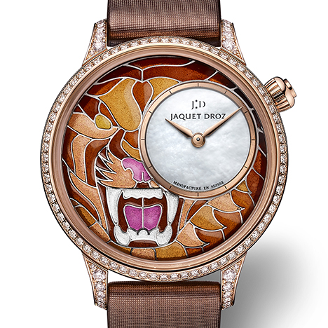 JAQUET DROZ
 Petite Heure Minute Smalta Clara Tiger | ジャケ・ドロー プティ・ウール ミニット スマルタ クララ タイガー