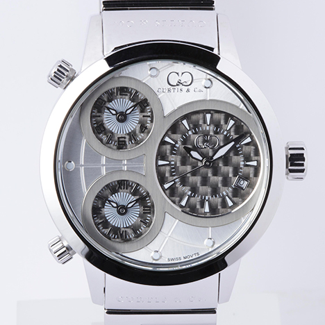 Curtis & Co.
Big Time WORLD 50mm 3Time Zone | カーティス ビッグタイム50ミリ ホワイトテンレススティール