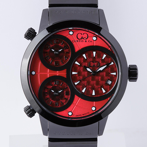 Curtis & Co.
Big Time WORLD 50mm 3Time Zone | カーティス ビッグタイム50ミリ レッド/ブラックケース